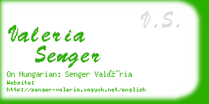 valeria senger business card